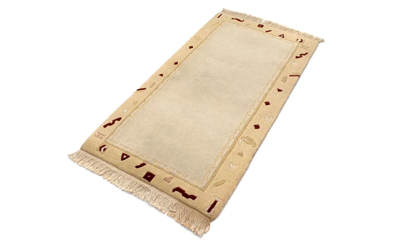 Nepal Teppich 70 x 140 cm - beige