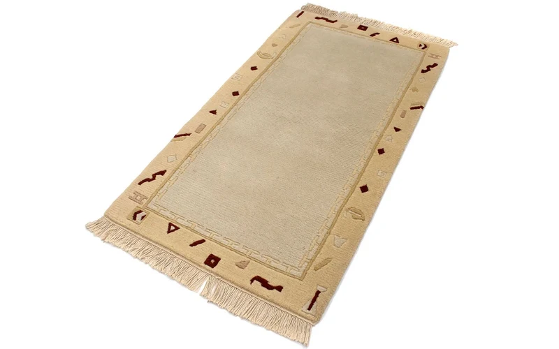 Nepal Teppich 70 x 140 cm - beige