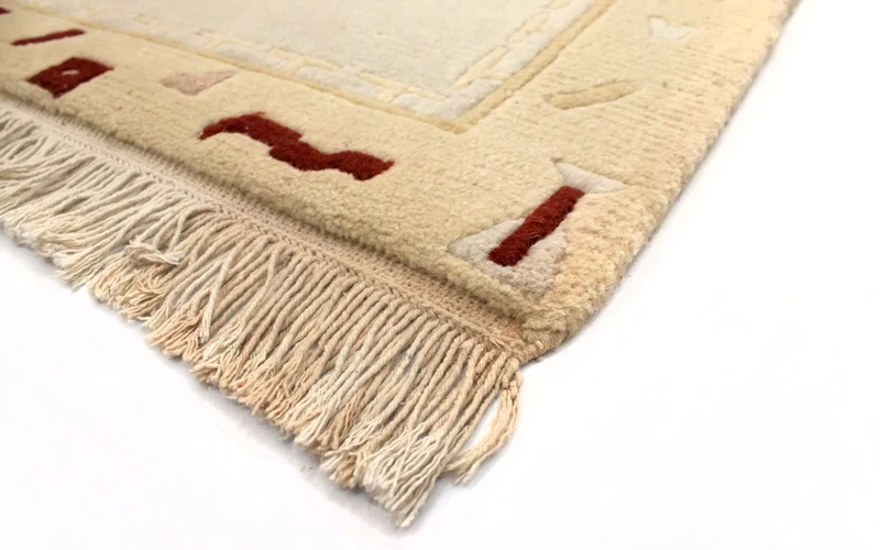 Nepal Teppich 70 x 140 cm - beige