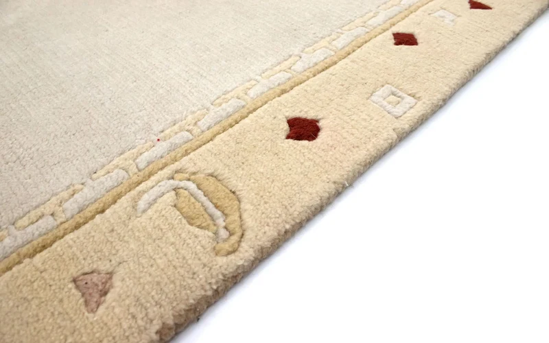 Nepal Teppich 70 x 140 cm - beige