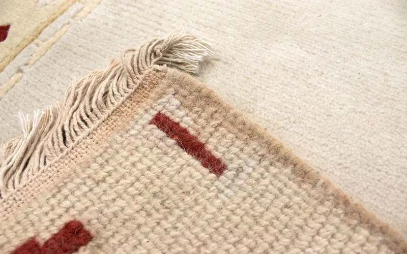 Nepal Teppich 70 x 140 cm - beige