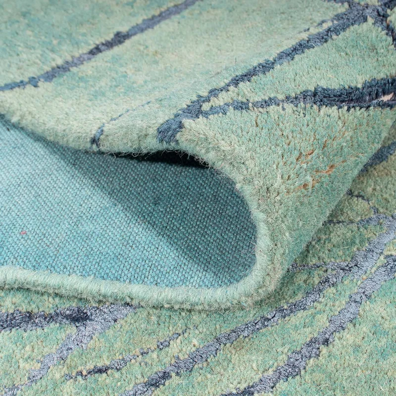 Wollteppich 147 x 247 cm Wohnzimmer Teppich