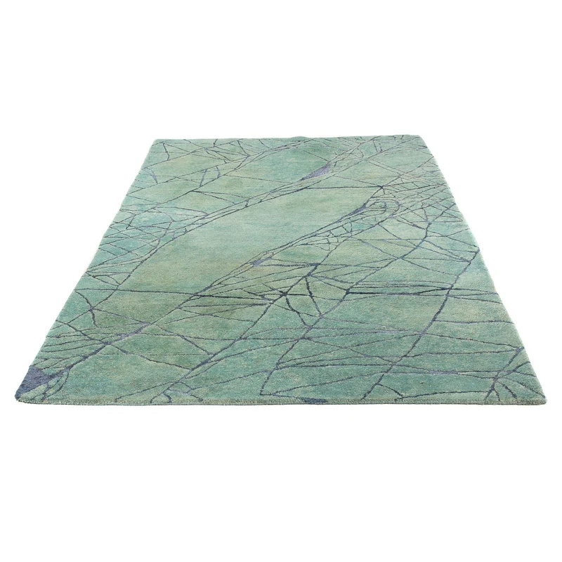Wollteppich 147 x 247 cm Wohnzimmer Teppich