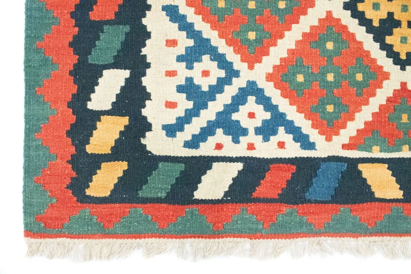 Kelim Teppich - Splash 104 x 150 cm - beige