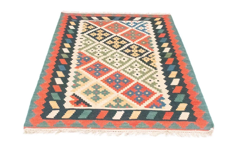 Kelim Teppich - Splash 104 x 150 cm - beige
