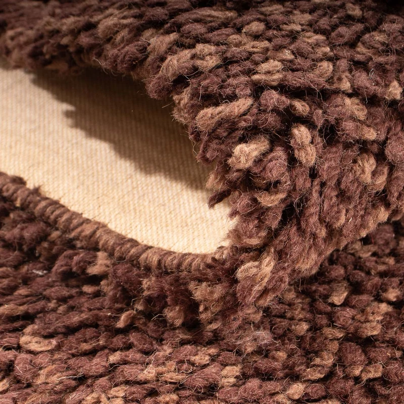 Hochflor Teppich 70 x 204 cm - braun