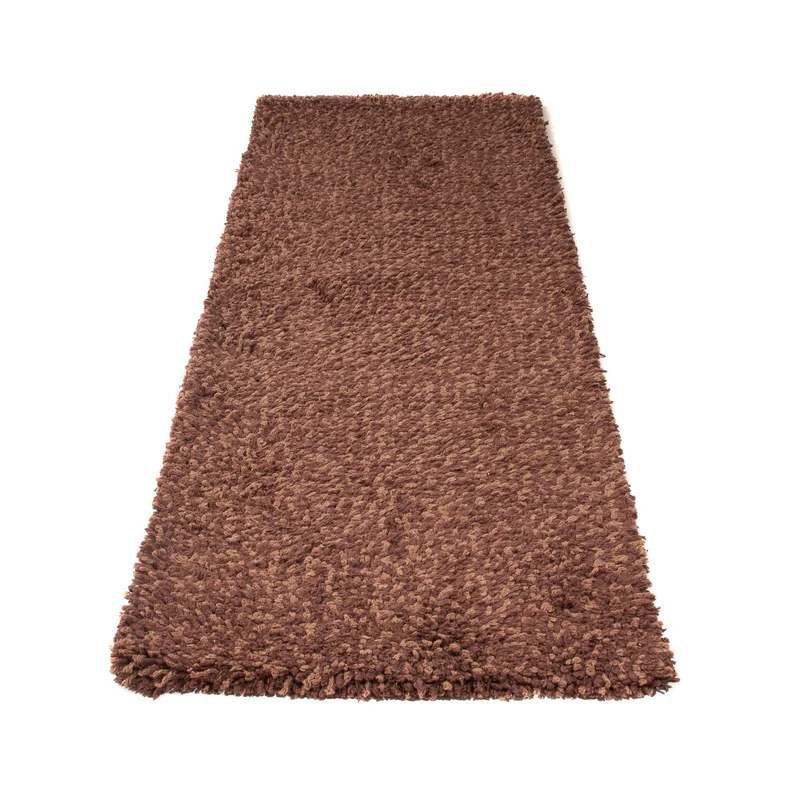Hochflor Teppich 70 x 204 cm - braun