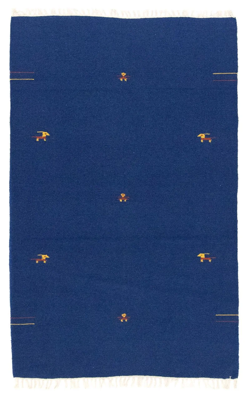 Kelim Teppich - Trendy 120 x 180 cm - blau