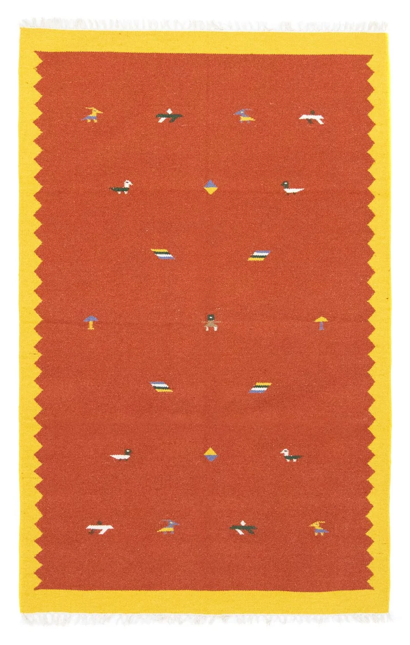 Kelim Teppich - Trendy 120 x 180 cm - orange