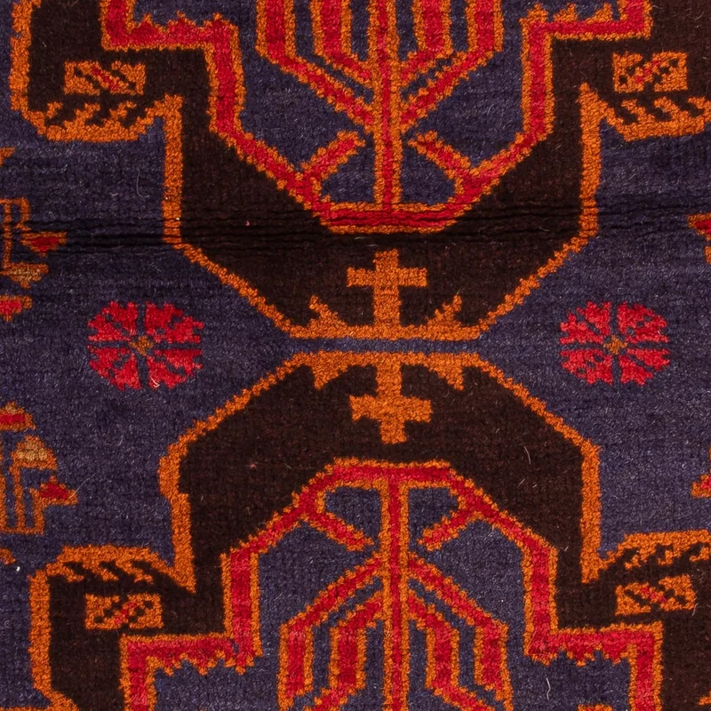 Belutsch Teppich 76 x 133 cm - dunkelblau