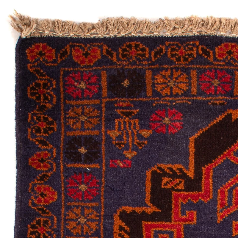Belutsch Teppich 76 x 133 cm - dunkelblau