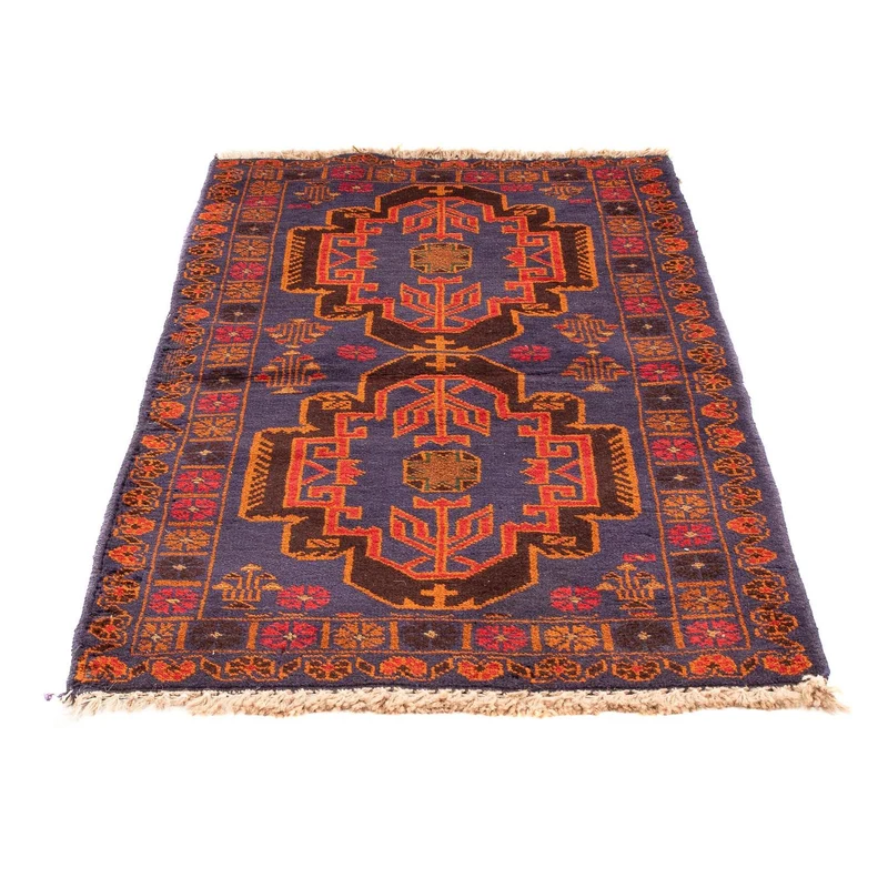 Belutsch Teppich 76 x 133 cm - dunkelblau