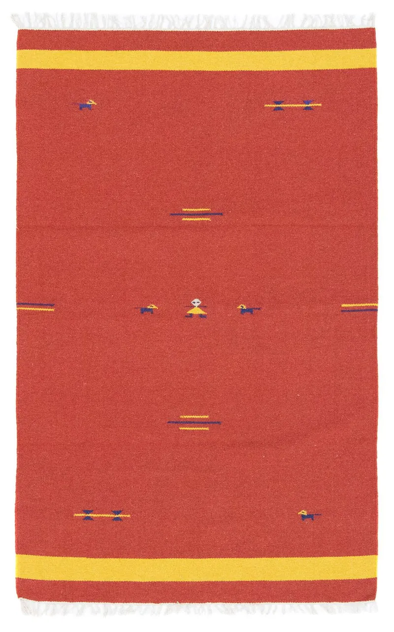 Kelim Teppich - Trendy 120 x 180 cm - rot