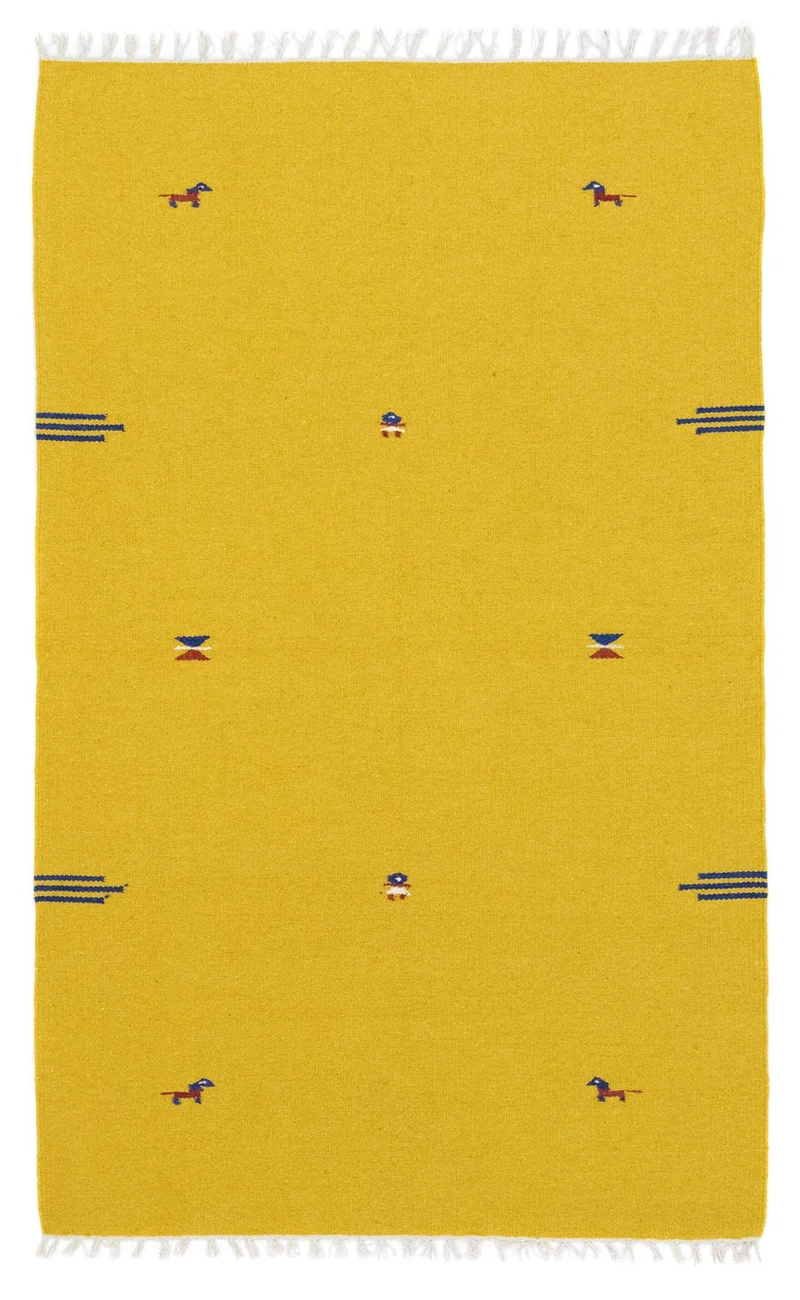Kelim Teppich - Trendy 120 x 180 cm - gelb