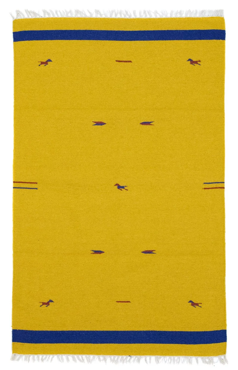 Kelim Teppich - Trendy 120 x 180 cm - gelb