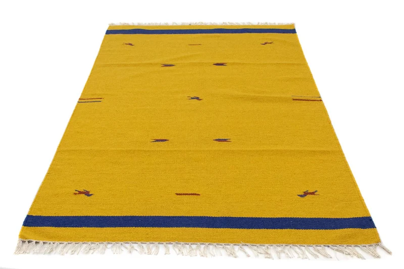 Kelim Teppich - Trendy 120 x 180 cm - gelb