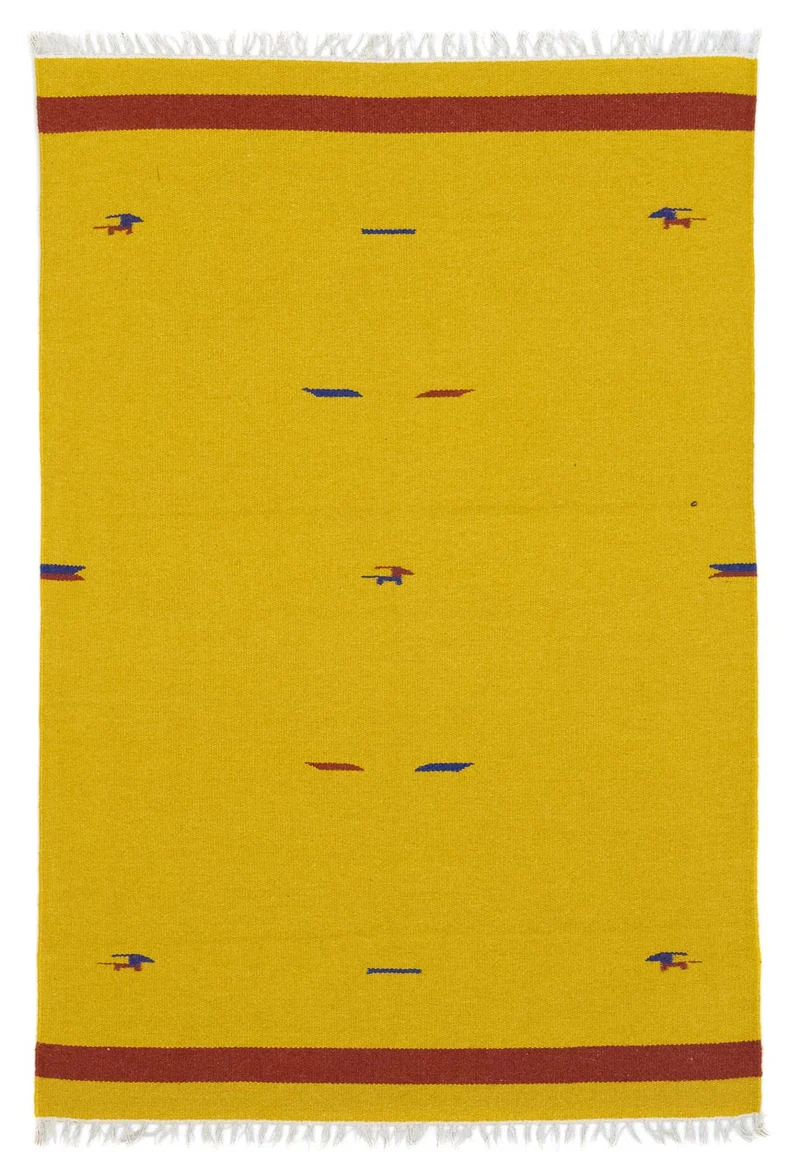 Kelim Teppich - Trendy 120 x 180 cm - gelb