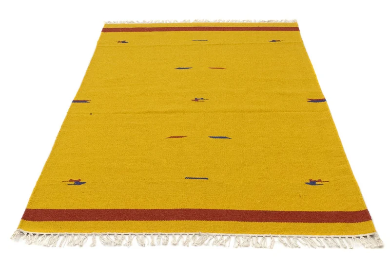 Kelim Teppich - Trendy 120 x 180 cm - gelb