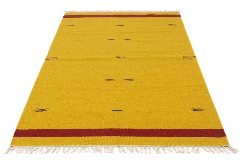 Kelim Teppich - Trendy 120 x 180 cm - gelb