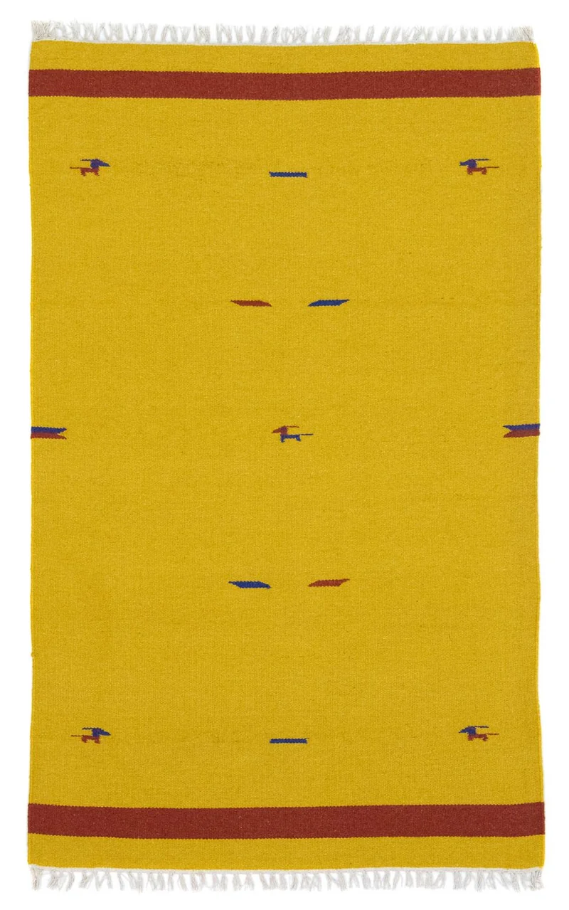 Kelim Teppich - Trendy 120 x 180 cm - gelb