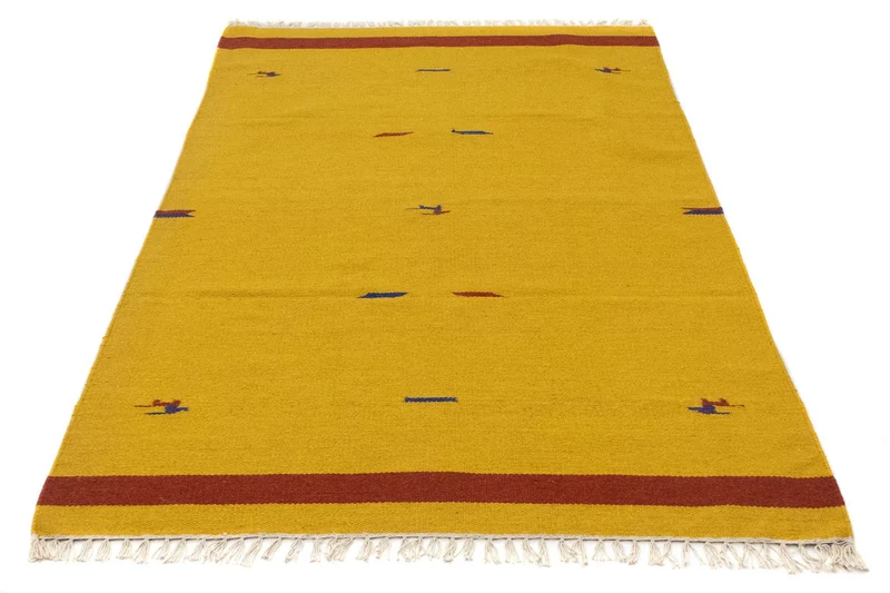 Kelim Teppich - Trendy 120 x 180 cm - gelb