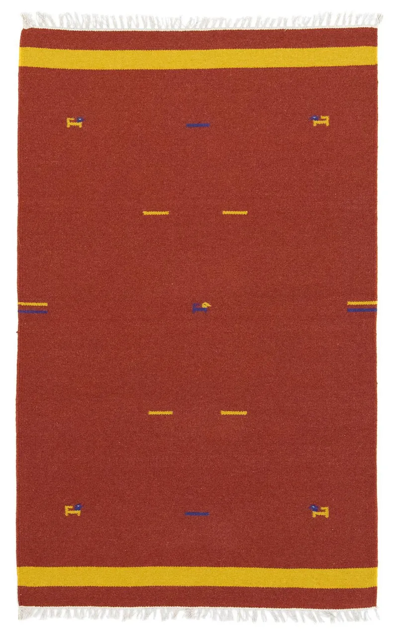 Kelim Teppich - Trendy 120 x 180 cm - rost