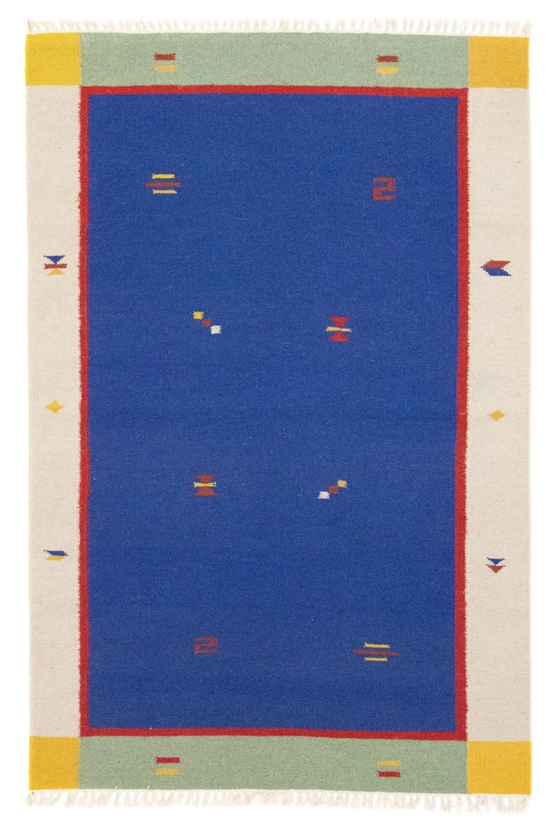 Kelim Teppich - Trendy 120 x 180 cm - blau