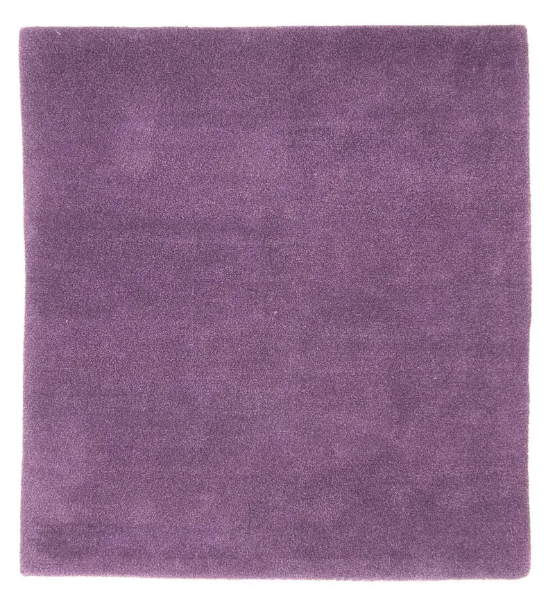 Nepal Teppich 120x135cm - Wollteppich - lila