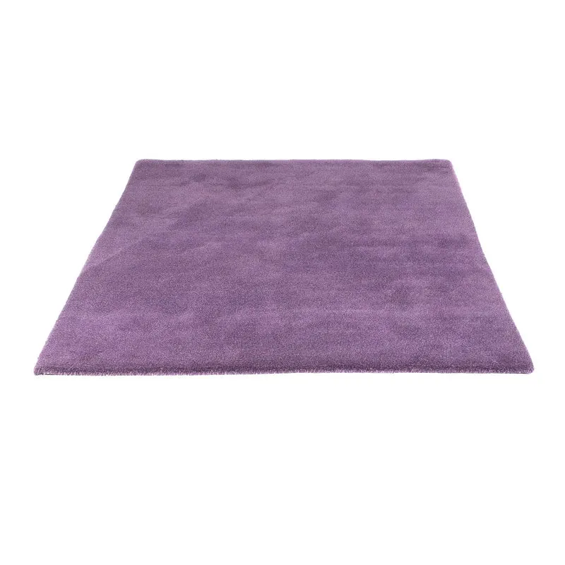 Nepal Teppich 120x135cm - Wollteppich - lila