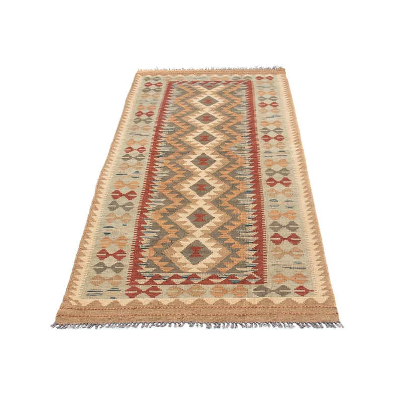 Kelim Teppich - Oriental 80 x 198 cm - hellbraun