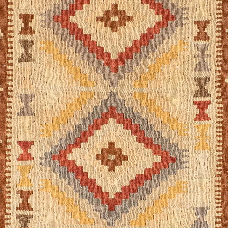 Kelim Teppich - Oriental 79 x 200 cm - hellbraun