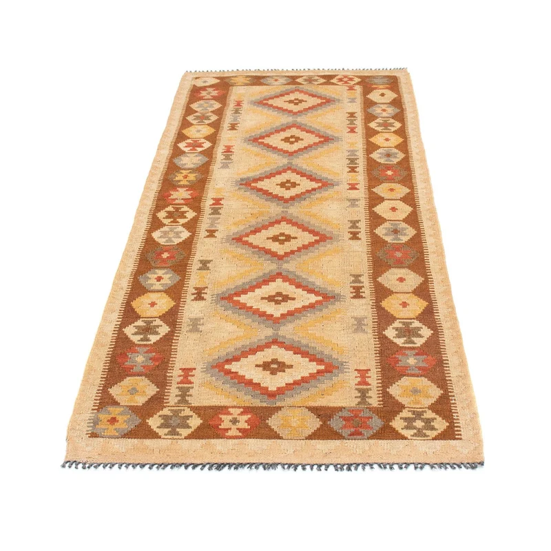 Kelim Teppich - Oriental 79 x 200 cm - hellbraun