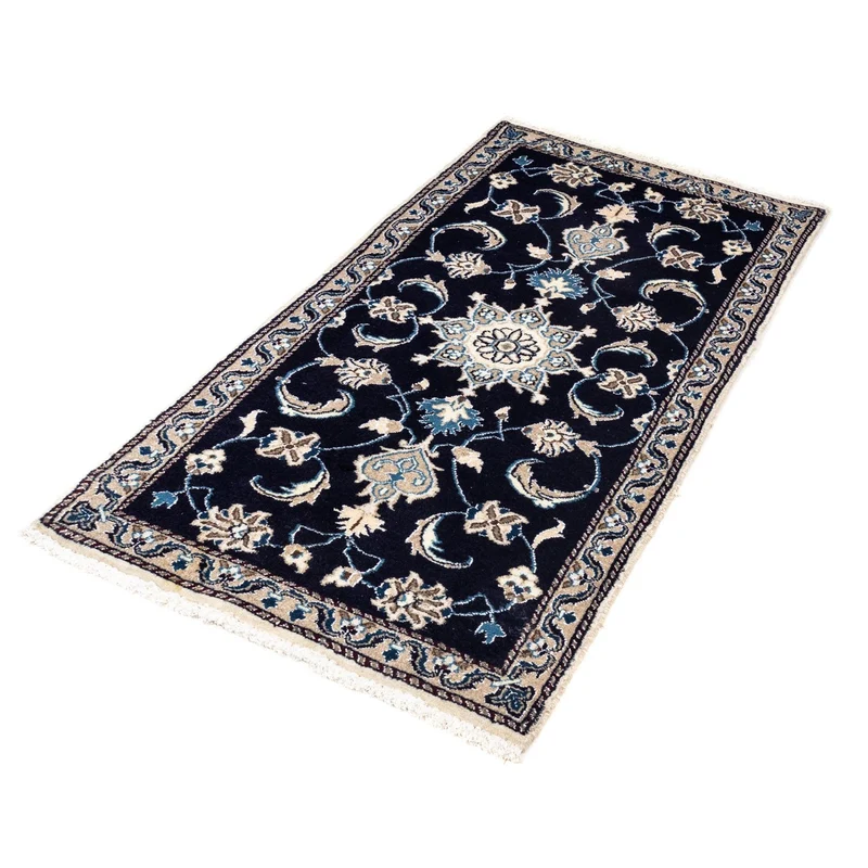 Perserteppich - Nain 65 x 134 cm - dunkelblau