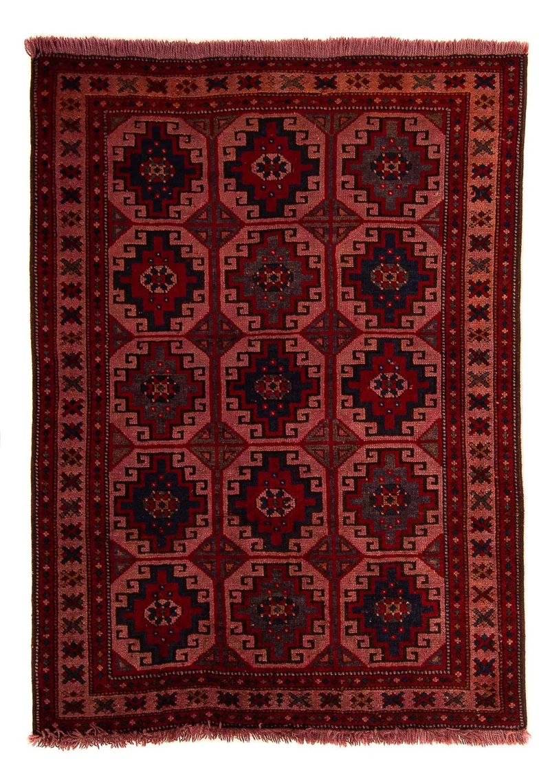 Orientteppich 104 x 131 cm - hellrot