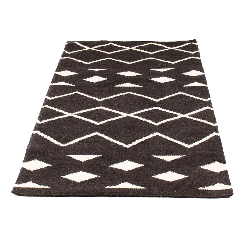 Kelim Teppich - Trendy 80 x 160 cm - dunkelblau