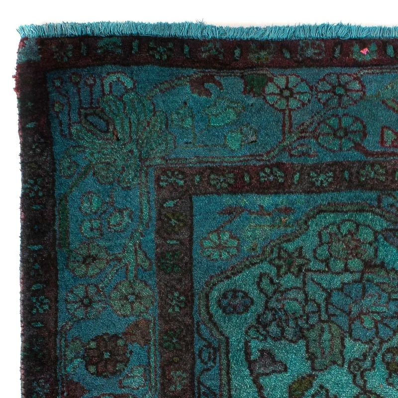 Orientteppich 91 x 119 cm - hellblau