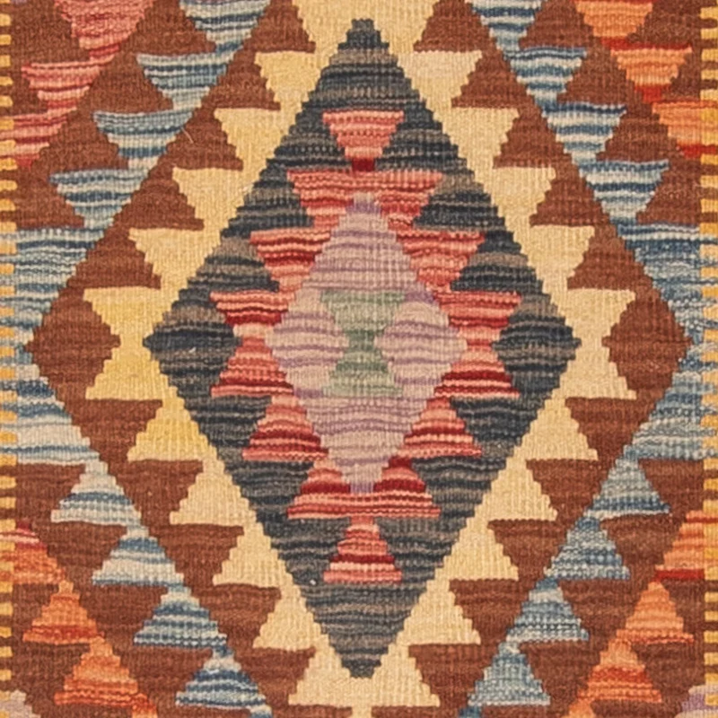 Läufer Kelim - Splash - 100 x 196 cm - mehrfarbig