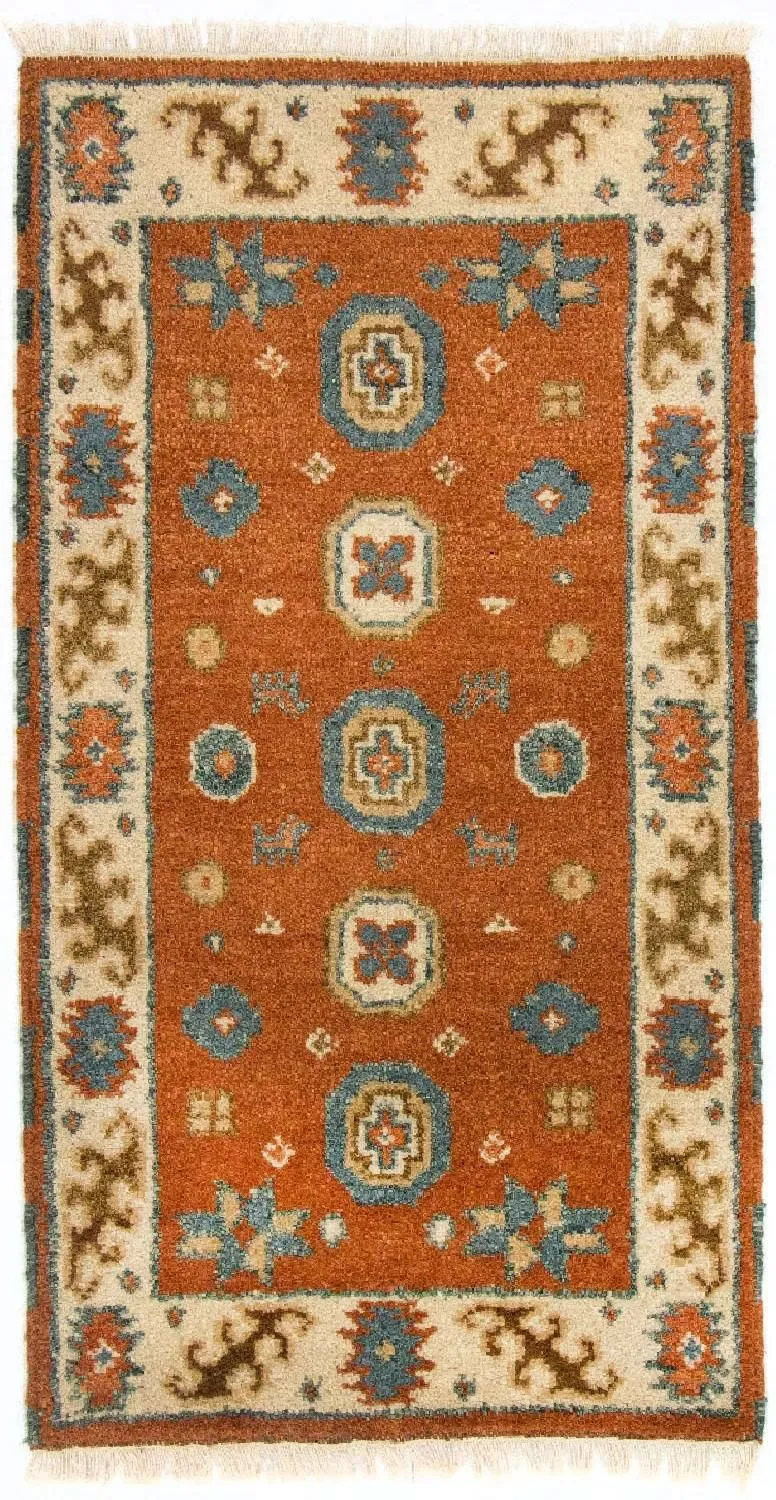 Orientteppich 63 x 119 cm - orange