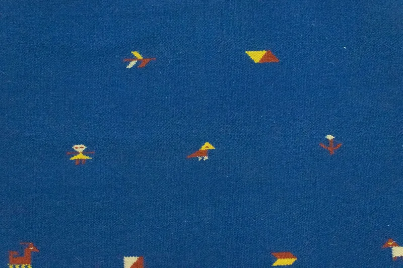 Kelim Teppich - Trendy 120 x 180 cm - blau