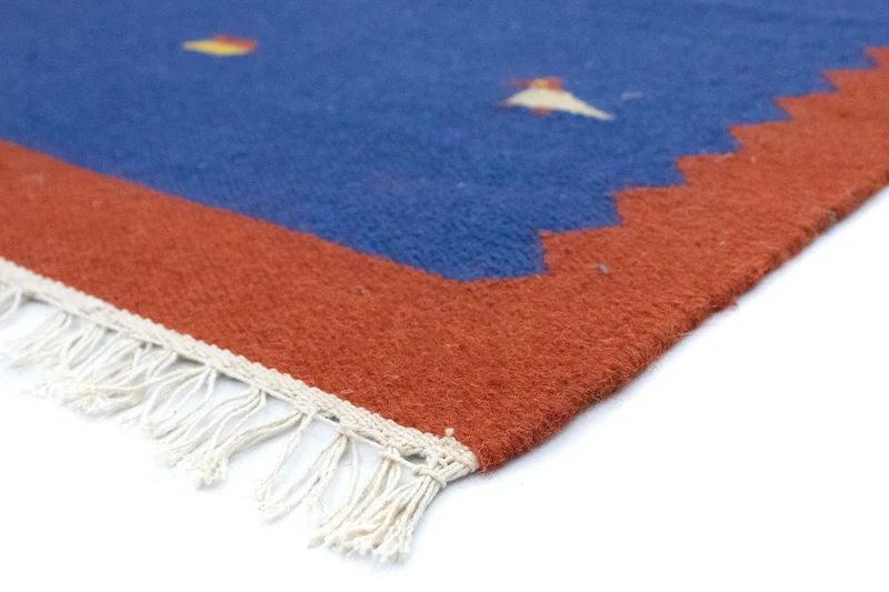 Kelim Teppich - Trendy 120 x 180 cm - blau