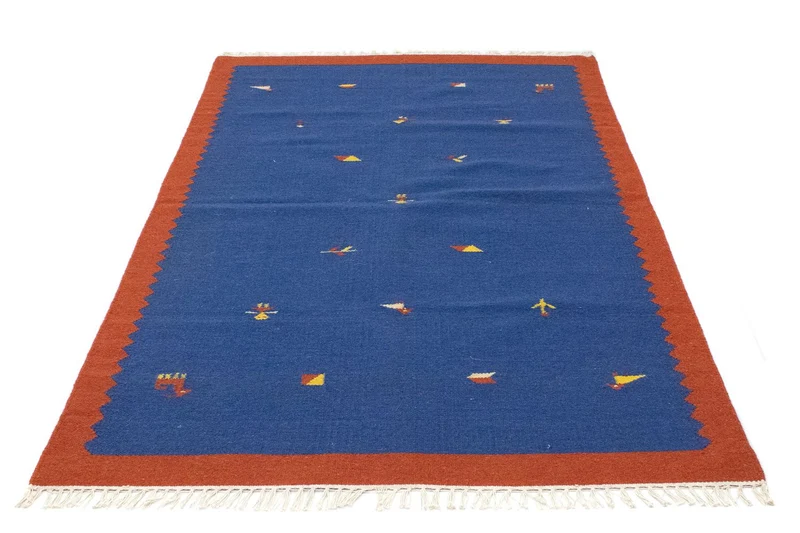 Kelim Teppich - Trendy 120 x 180 cm - blau