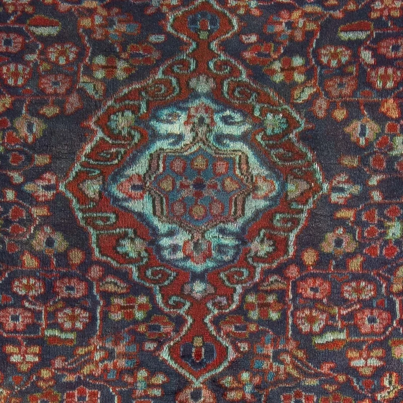 Orientteppich 103 x 137 cm - dunkelblau