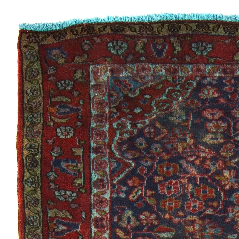 Orientteppich 103 x 137 cm - dunkelblau