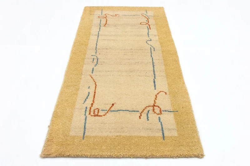 Gabbeh Teppich - Indus 70 x 140 cm - beige