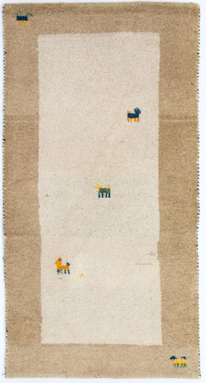 Gabbeh Teppich - Indus 70 x 140 cm - beige