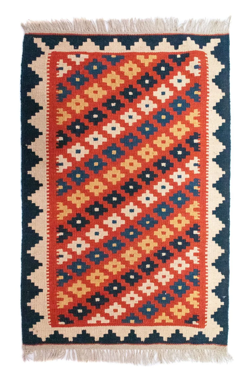 Kelim Teppich - Splash 65 x 98 cm - mehrfarbig