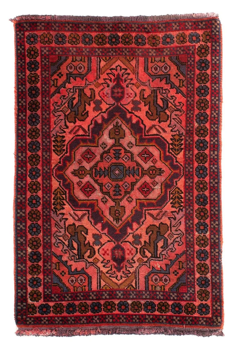 Orientteppich 66 x 100 cm - hellrot