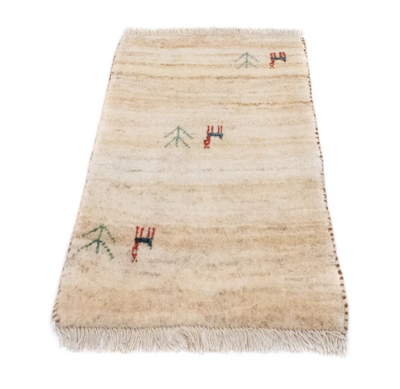 Gabbeh Teppich - Perser 40 x 60 cm - beige