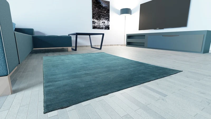 Gabbeh Teppich - Indus 90 x 160 cm - petrolblau