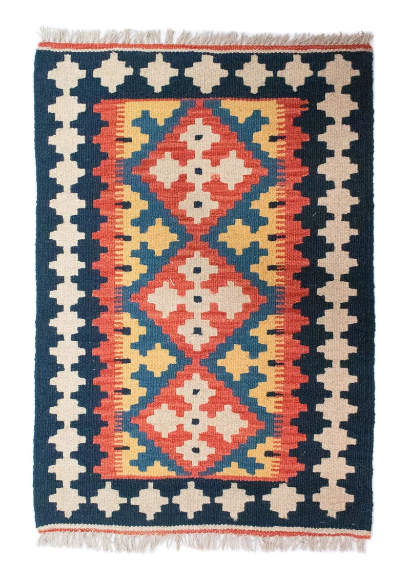 Kelim Teppich - Splash 60 x 89 cm - mehrfarbig